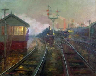 Zug bei Nacht, um 1890